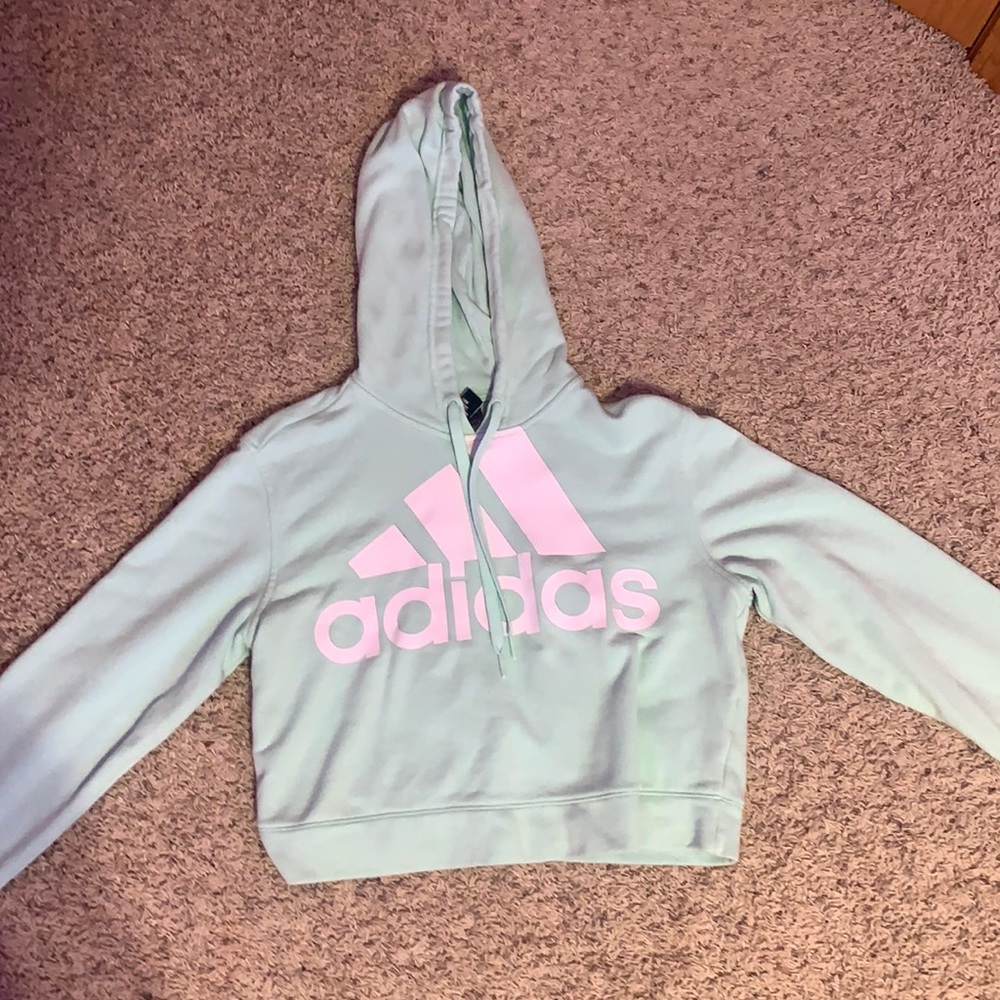 Adidas Cropped Long Sleeve Hoodie